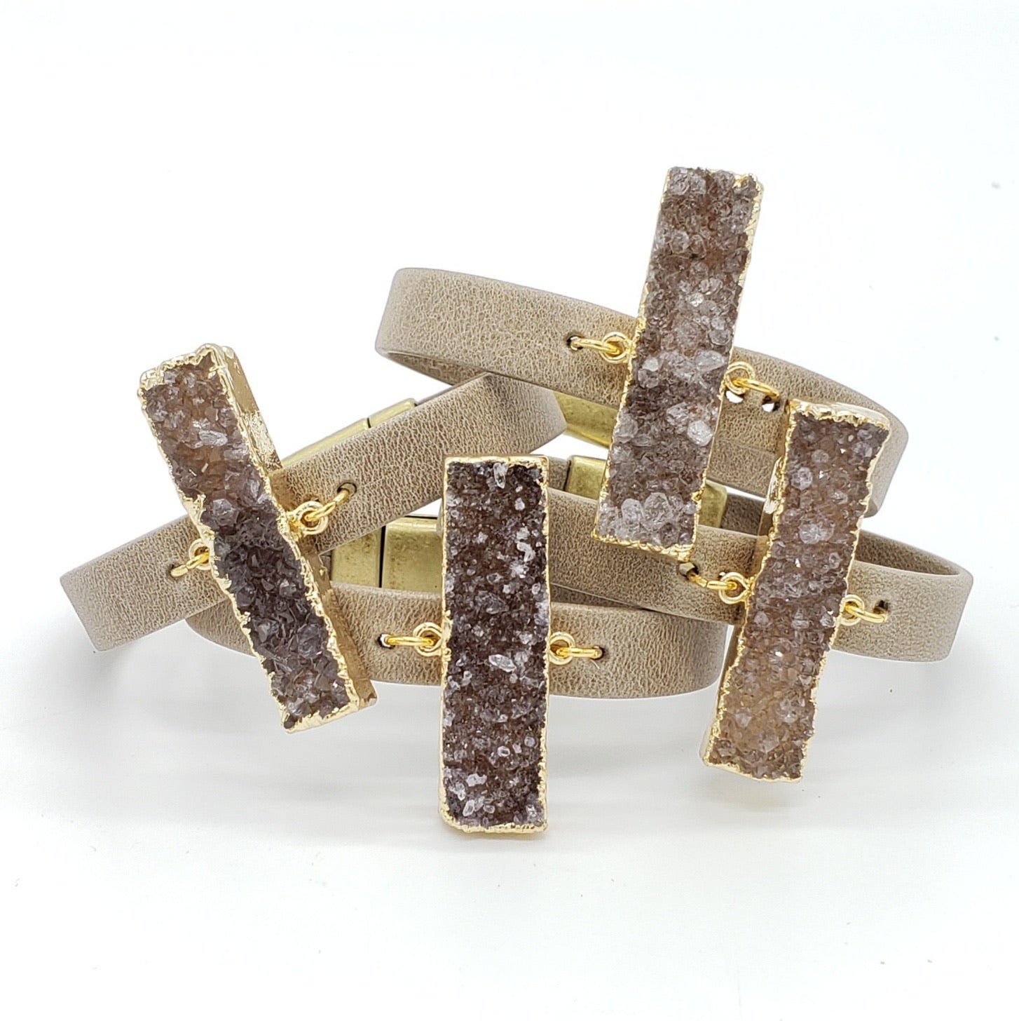 Geometric Druzy Cuff