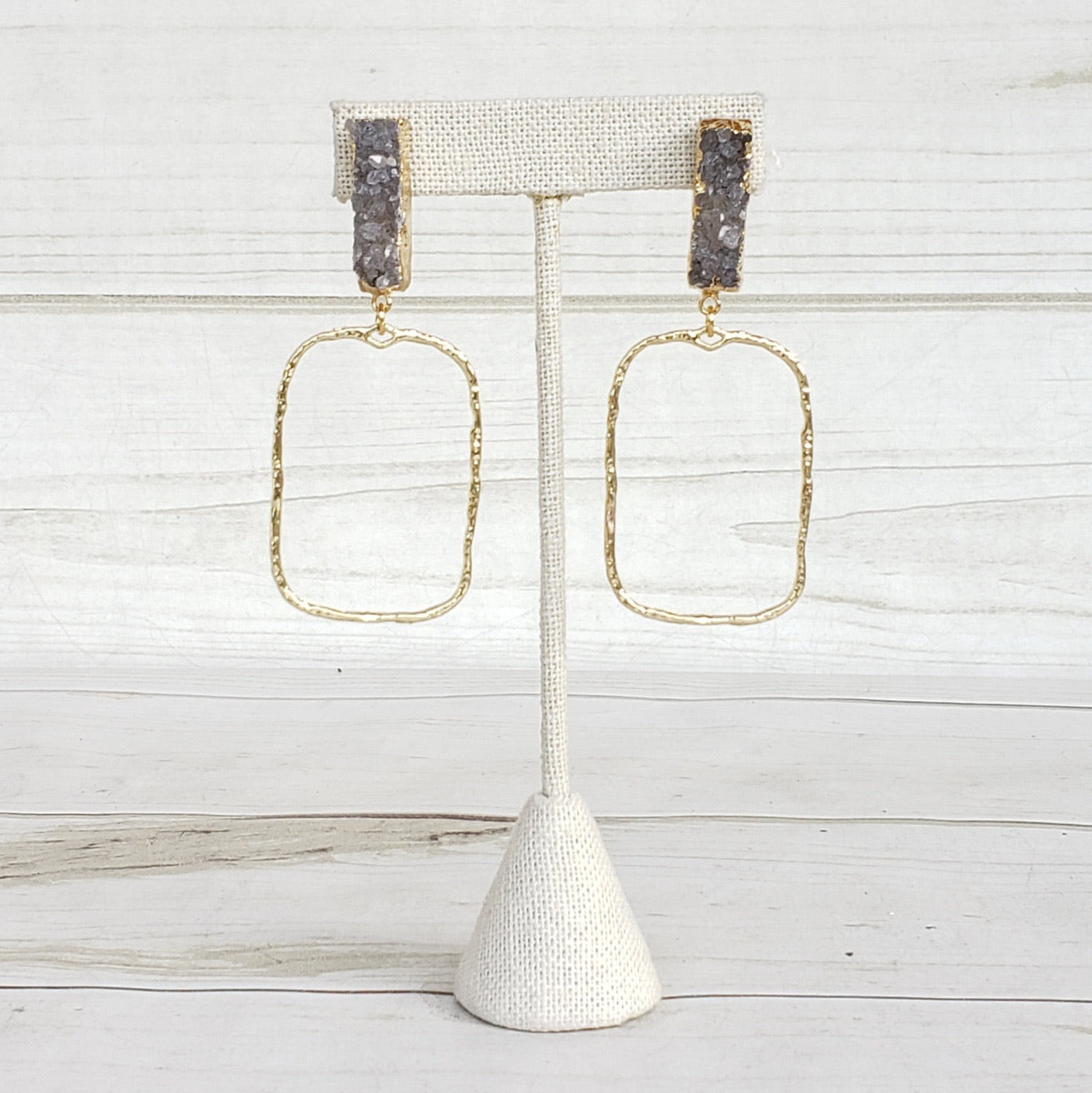 Druzy w/ Branch Rectangle