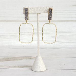 Druzy w/ Branch Rectangle
