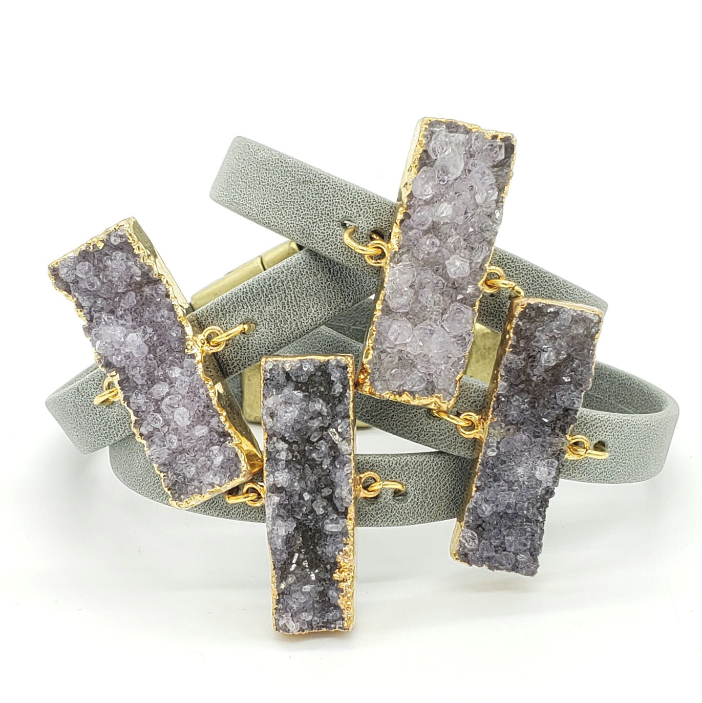 Geometric Druzy Cuff