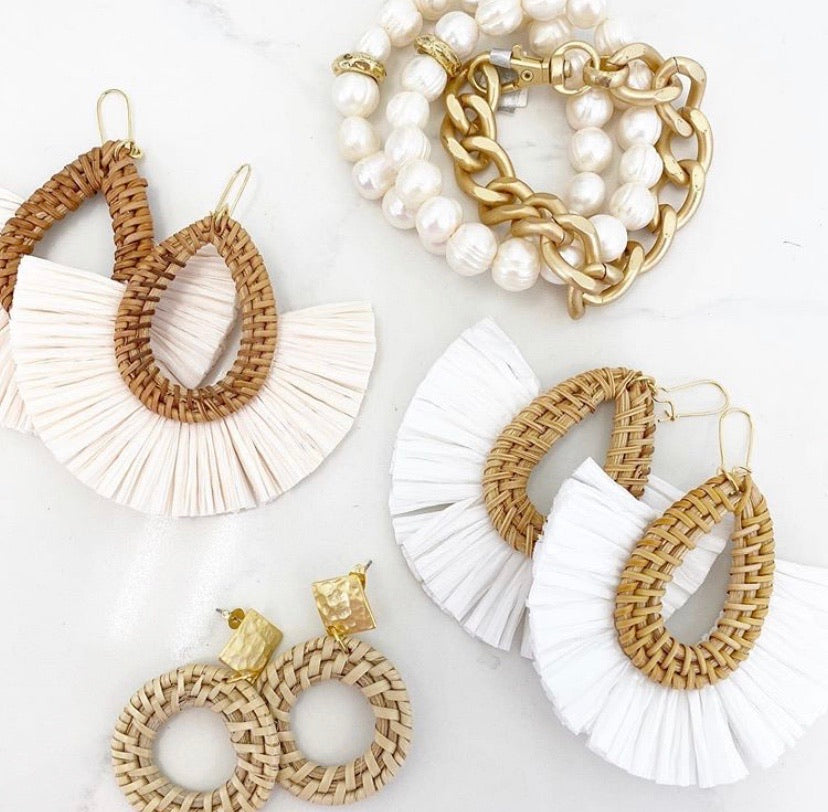 Wicker Fan Earrings