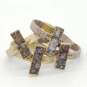 Geometric Druzy Cuff