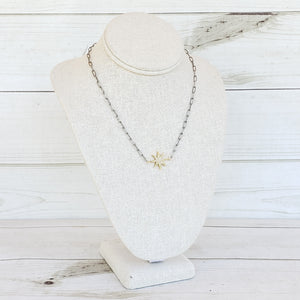 Starburst Necklace on Paperclip